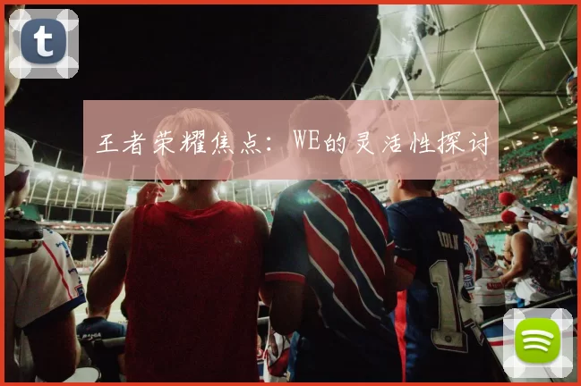 王者荣耀焦点：WE的灵活性探讨